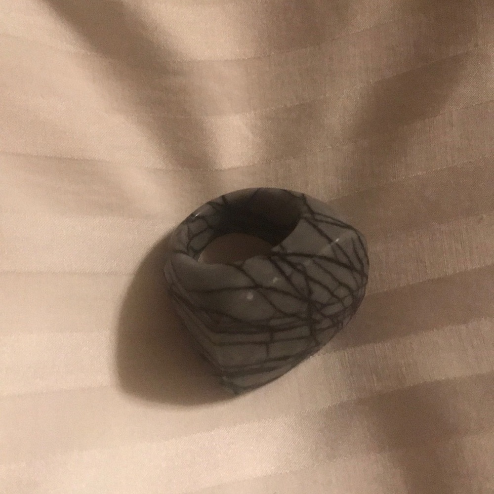 Grey stone ring
